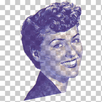 SVG Happy smiling lady