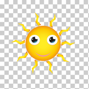 SVG Happy Sun Cartoon Style SVG Happy Sun Cartoon Style
