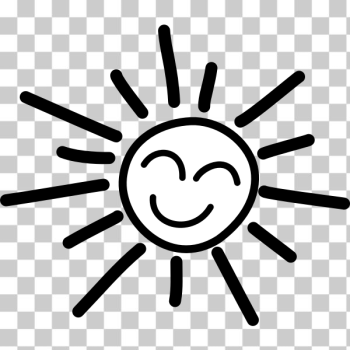 SVG Happy sun vector graphics