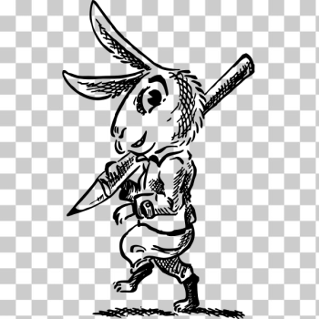 SVG Hare with pencil SVG Hare with pencil