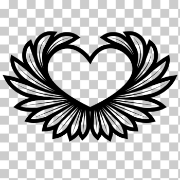 SVG Heart flower silhouette SVG Heart flower silhouette