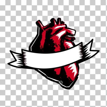 SVG Heart with banner SVG Heart with banner