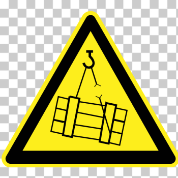 SVG Heavy load hazard warning sign vector image