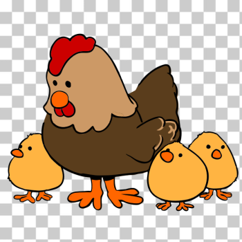 SVG Hen and Chicks cartoon style SVG Hen and Chicks cartoon style