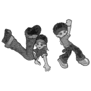 SVG Hip Hop kids dancing vector image SVG Hip Hop kids dancing vector image