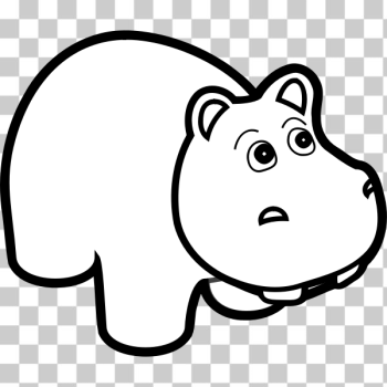 SVG Hippo line art vector drawing SVG Hippo line art vector drawing