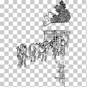 SVG Horse farm vector image SVG Horse farm vector image