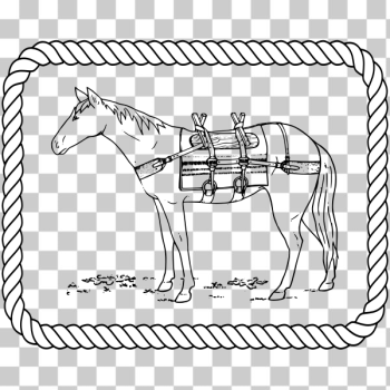 SVG Horse with Pack Saddle refix SVG Horse with Pack Saddle refix