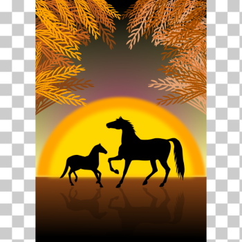 SVG Horses at sunset SVG Horses at sunset