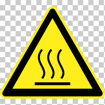 SVG Hot hazard warning sign vector image