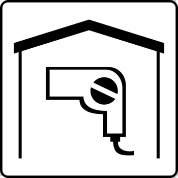 SVG Hotel room with hair dryer icon vector image SVG Hotel room with hair dryer icon vector image