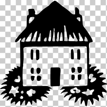 SVG House silhouette vector image SVG House silhouette vector image