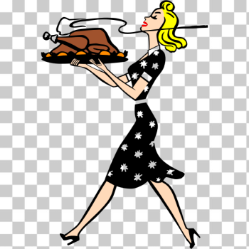 SVG Housewife with turkey SVG Housewife with turkey