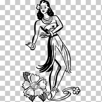 SVG Hula dancer vector graphics SVG Hula dancer vector graphics