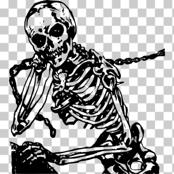 SVG Human skeleton with chain SVG Human skeleton with chain