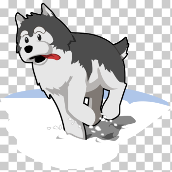 SVG Husky running in snow SVG Husky running in snow