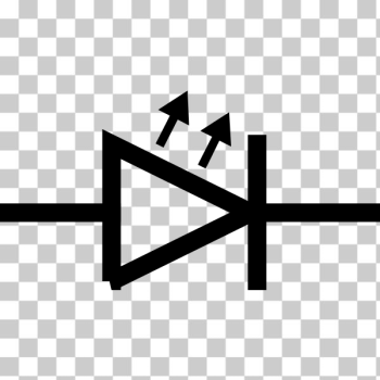 SVG IEC style light-emitting diode symbol vector image SVG IEC style light-emitting diode symbol vector image