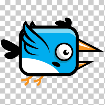SVG Illustration of blue bird with big beak SVG Illustration of blue bird with big beak