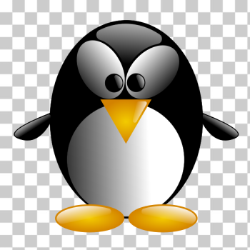 SVG Illustration of cartoon penguin with big eyes SVG Illustration of cartoon penguin with big eyes