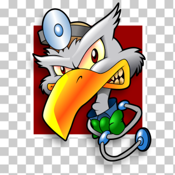 SVG Illustration of cartoon vulture doctor avatar SVG Illustration of cartoon vulture doctor avatar