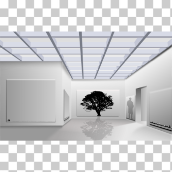 SVG Illustration of cubic tree in an office complex SVG Illustration of cubic tree in an office complex