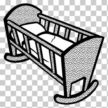 SVG Illustration of spotty baby cot SVG Illustration of spotty baby cot