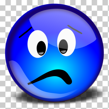 SVG Image of blue confused smiley