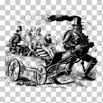 SVG Image of humanoid creature pulling a wooden cart SVG Image of humanoid creature pulling a wooden cart