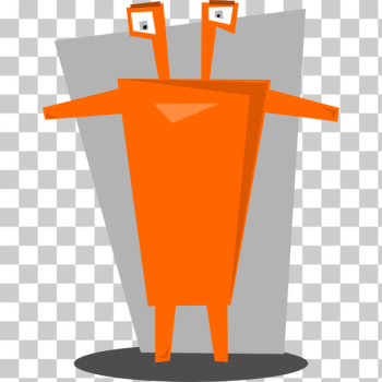 SVG Image of orange humanoid night table SVG Image of orange humanoid night table