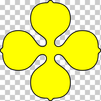 SVG Image of yellow quatrefoil shape SVG Image of yellow quatrefoil shape