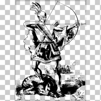 SVG Indian archer vector clip art SVG Indian archer vector clip art
