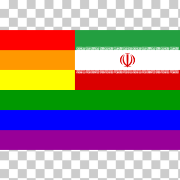 SVG Iranian and LGBT flag