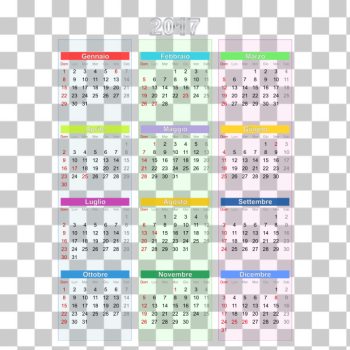 SVG Italian calendar