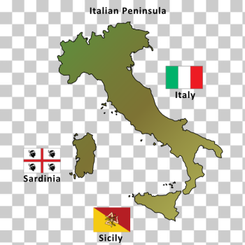 SVG Italian peninsula