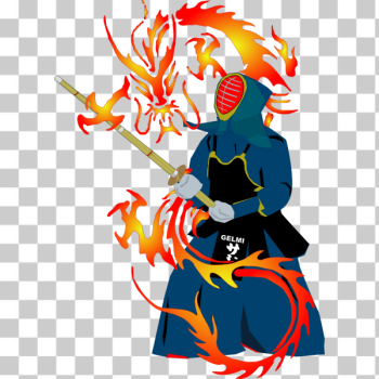 SVG Japanese warrior vector image SVG Japanese warrior vector image