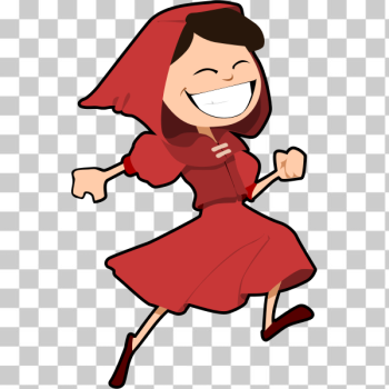 SVG Jumping girl dressed in red vector image SVG Jumping girl dressed in red vector image