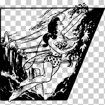 SVG Jungle girl