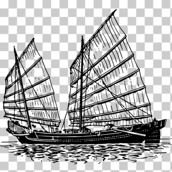 SVG Junk boat vector image SVG Junk boat vector image