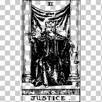 SVG Justice tarot card vector image SVG Justice tarot card vector image