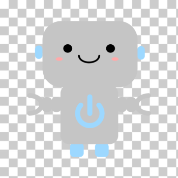 SVG Kawaii robot with power symbol SVG Kawaii robot with power symbol