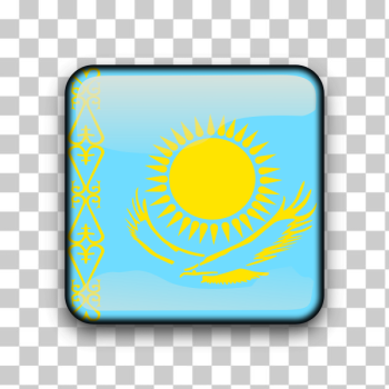 SVG Kazakhstan vector flag button SVG Kazakhstan vector flag button