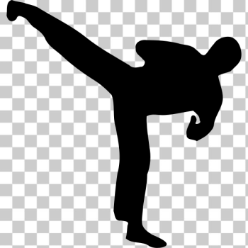 SVG Kick boxer silhouette vector clip art SVG Kick boxer silhouette vector clip art