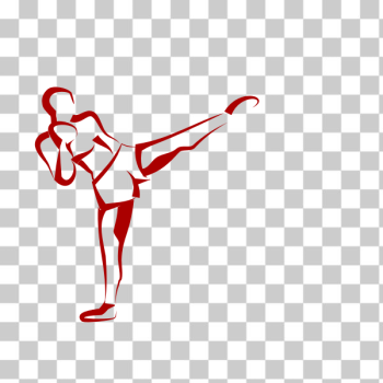SVG Kick boxer vector image SVG Kick boxer vector image