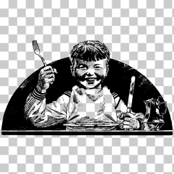 SVG Kid at a meal SVG Kid at a meal