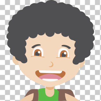 SVG Kid with curly black hair SVG Kid with curly black hair