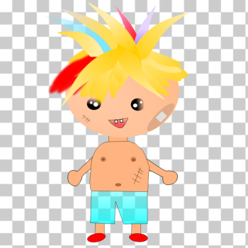 SVG Kid with cuts SVG Kid with cuts