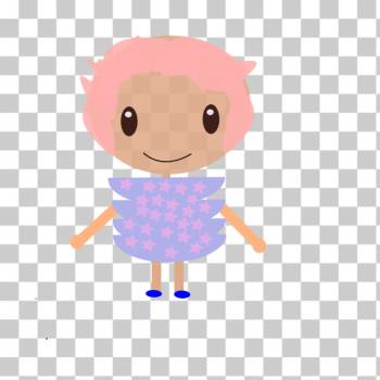 SVG Kid with pink hair SVG Kid with pink hair