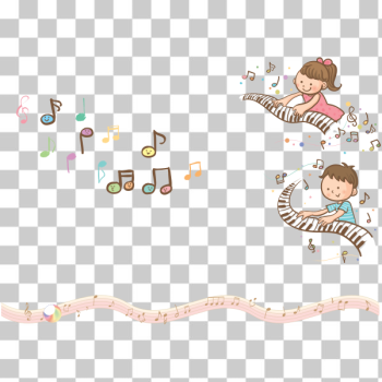 SVG Kids playing music SVG Kids playing music