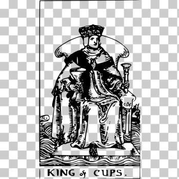 SVG King of cups tarot card SVG King of cups tarot card