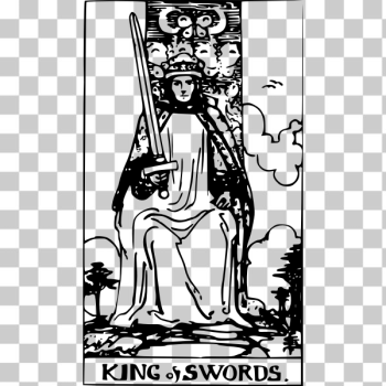 SVG King of swords tarot card SVG King of swords tarot card